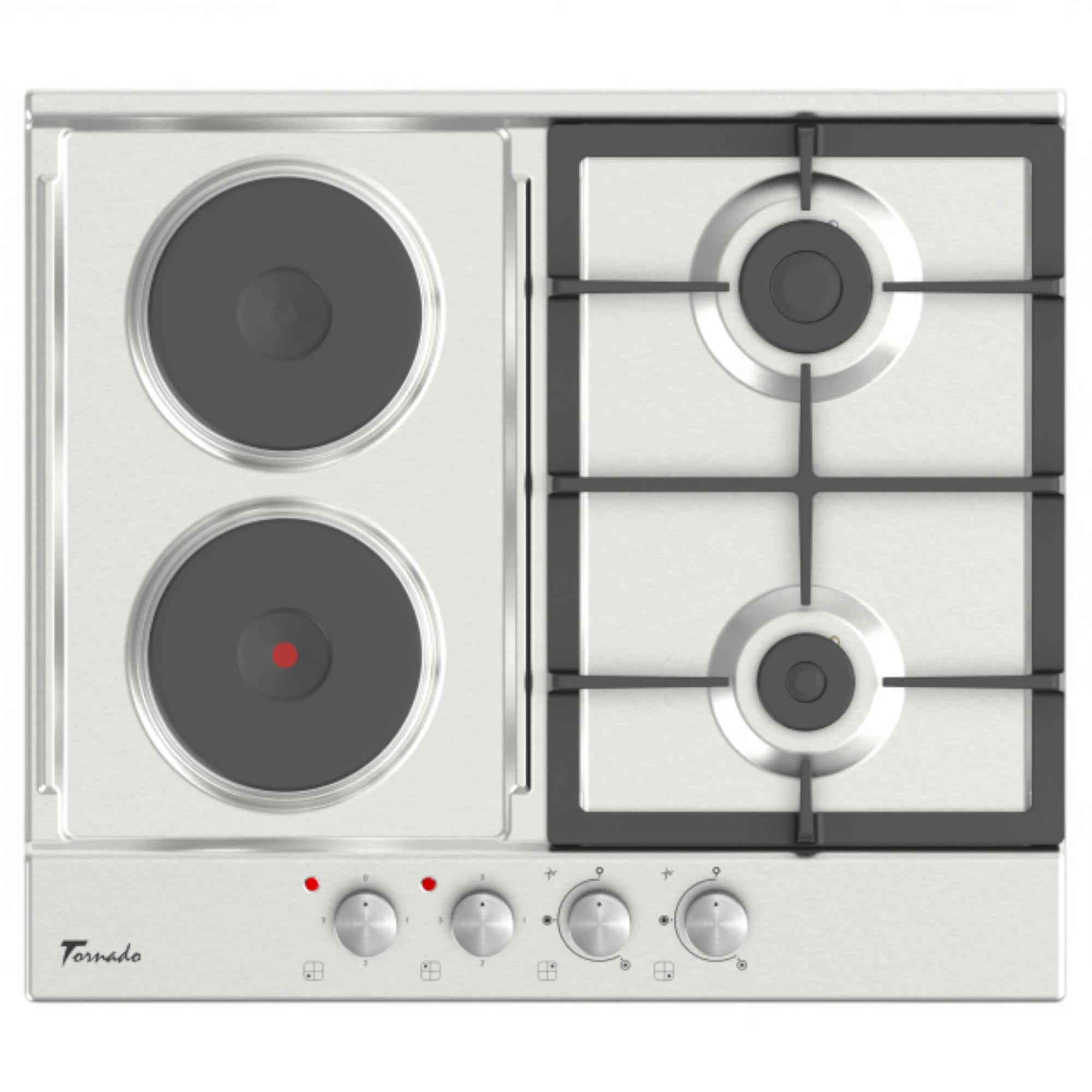 plita incorporabila combinata (2 gaz+ 2 electro) Tornado BRD60 2G2E IX